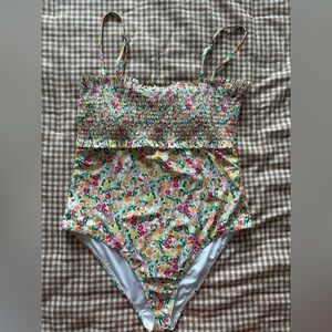Pink Lily Floral Swimsuit XL